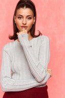 karavan fall winter 26' collection scarlett knitted top light grey