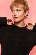 karavan fall winter 26' collection lucita knitted cardigan black