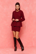 karavan fall winter 26' collection lucita knitted cardigan burgundy
