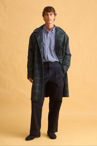 karavan clothing fashion fall winter 25 homecoming men collection delouar shirt blue stripes