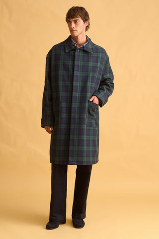 karavan clothing fashion fall winter 25 homecoming men collection henrik coat blue green checked