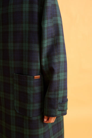 karavan clothing fashion fall winter 25 homecoming men collection henrik coat blue green checked