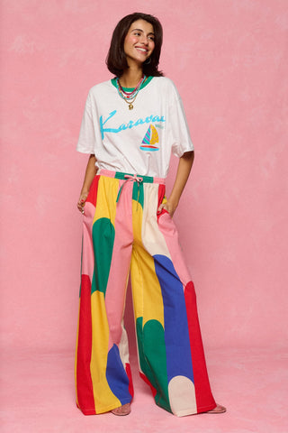 karavan clothing fashion spring summer 26 nai collection hilda trousers multicolor block stripes