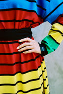 karavan fall winter 26' collection honey knitted dress multicolor lines