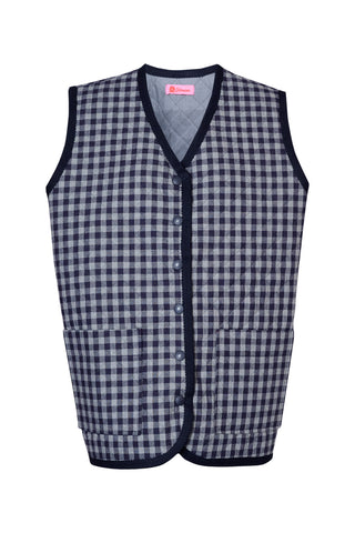 karavan clothing fashion fall winter 25 homecoming collection hazel vest checked blue