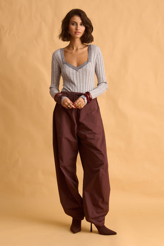 karavan clothing fashion fall winter 25 krvn homecoming collection charlie knitted bodysuit grey