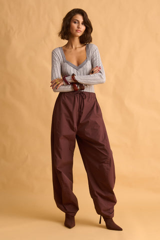 karavan clothing fashion fall winter 25 krvn homecoming collection charlie knitted bodysuit grey