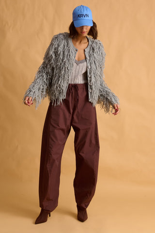 karavan clothing fashion fall winter 25 homecoming krvn collection kristin knitted cardigan grey