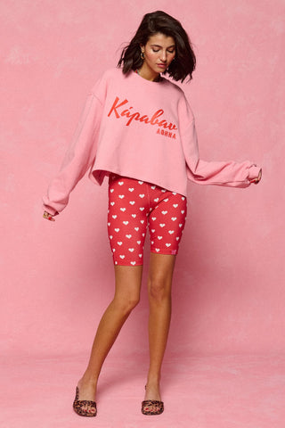 karavan clothing fashion spring summer 26 nai collection mandy cropped sweatshirt candy pink