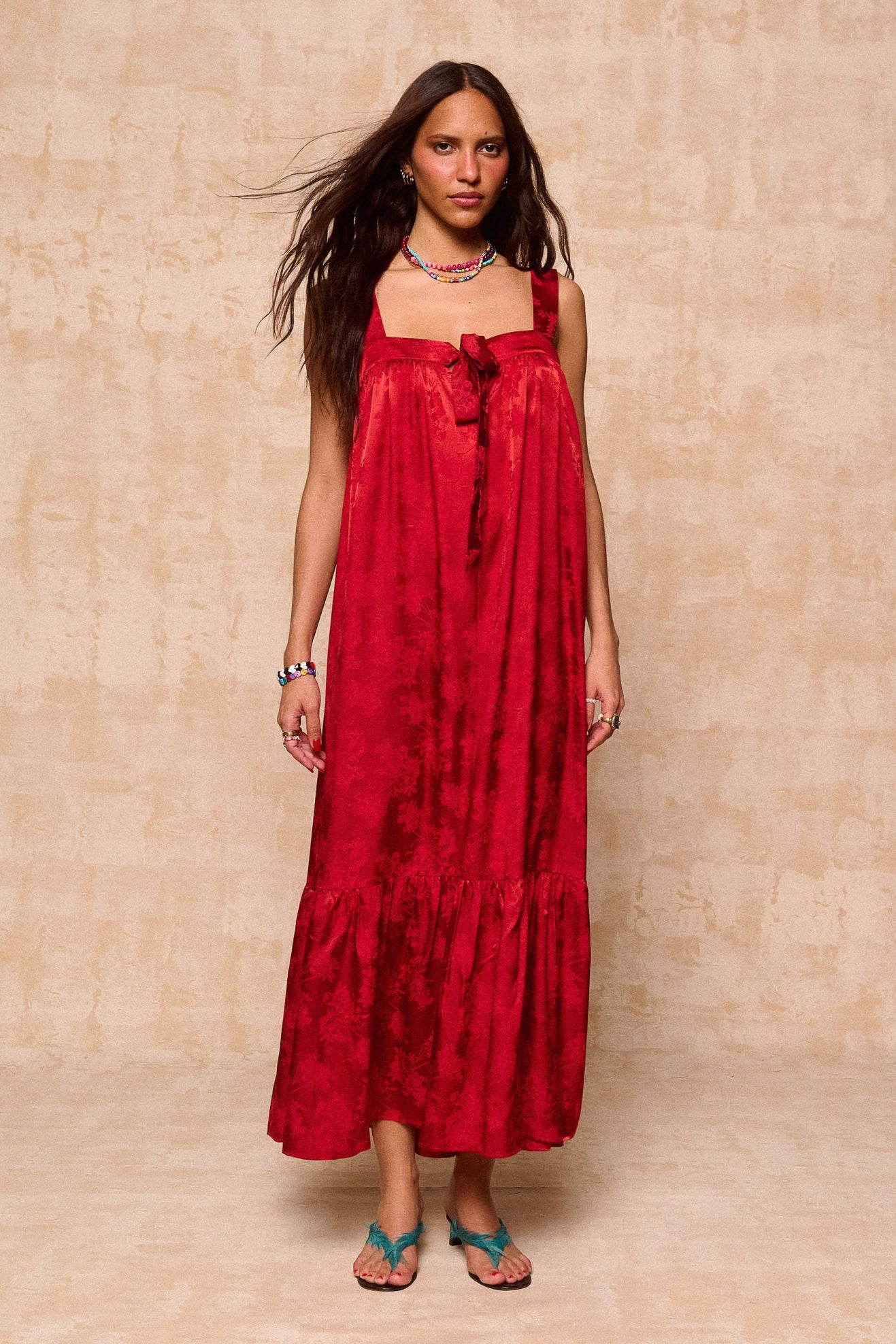 iro red dress $396 Iro Women's Red Long Sleeve Tie Waist Wrap Drape Mini Dress Sz FR 42/ US 10