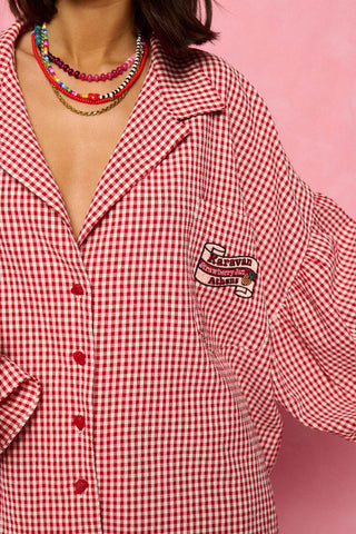 karavan clothing fashion spring summer 26 nai collection karol shirt checked red