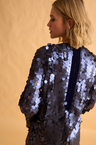 karavan clothing fashion fall winter 25 krvn homecoming collection ivanna mini dress matte blue