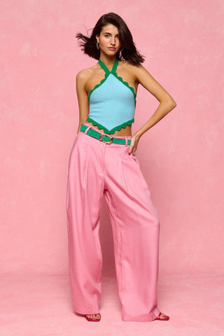 karavan clothing fashion spring summer 26 nai collection felicia knitted top ciel green