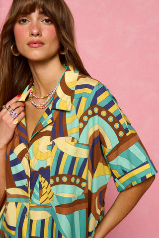 karavan clothing fashion spring summer 26 nai collection janna shirt brown abstract boat