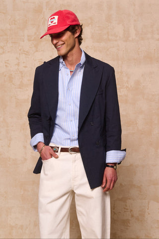 karavan clothing fashion spring summer 26 men nai collection lorenzo blazer blue