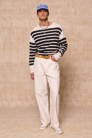 karavan clothing fashion spring summer 26 men nai collection marcello knitted sweater black stripes