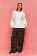 karavan fall winter 26' collection jessie trousers checked grey