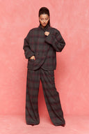 karavan fall winter 26' collection janette blazer checked grey