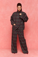 karavan fall winter 26' collection jessie trousers checked grey