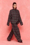 karavan fall winter 26' collection janette blazer checked grey