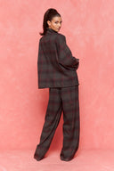 karavan fall winter 26' collection janette blazer checked grey