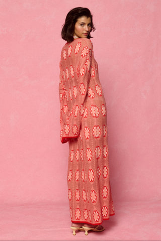 karavan clothing fashion spring summer 26 nai collection josephine knitted dress orange floral