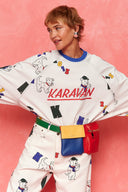 karavan fall winter 26' collection trivia waist bag yellow red blue leather