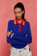 karavan fall winter 26' collection sophie knitted top blue