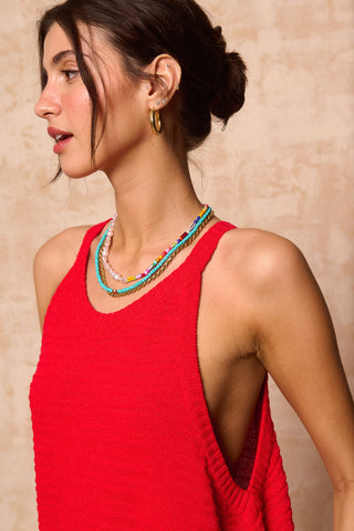 karavan clothing fashion krvn spring summer 26 nai collection sienna knitted dress red