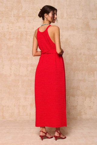 karavan clothing fashion krvn spring summer 26 nai collection sienna knitted dress red