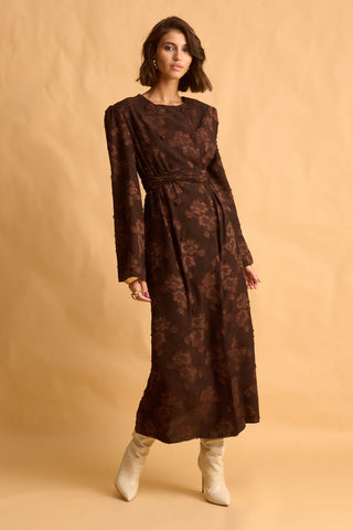 karavan clothing fashion fall winter 25 krvn homecoming collection karen dress brown