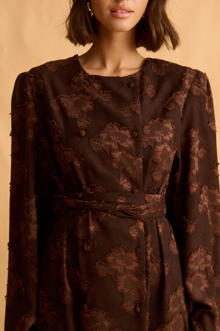 karavan clothing fashion fall winter 25 krvn homecoming collection karen dress brown