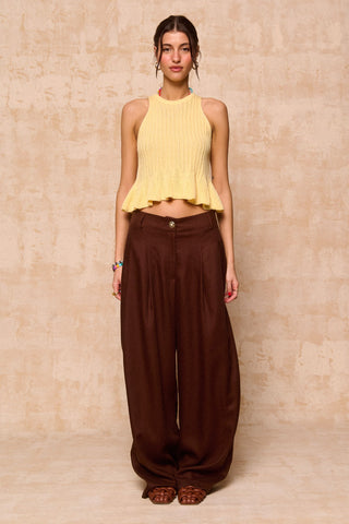 karavan clothing fashion krvn spring summer 26 nai collection brooke knitted top yellow