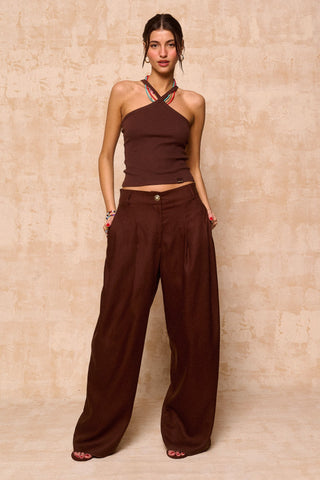 karavan clothing fashion krvn spring summer 26 nai collection kathia trousers brown