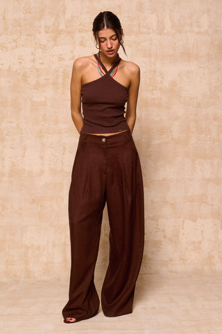 karavan clothing fashion krvn spring summer 26 nai collection melissa top brown