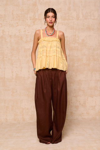 karavan clothing fashion krvn spring summer 26 nai collection naomi top golden yellow