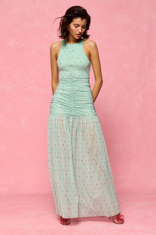 karavan clothing fashion spring summer 26 nai collection kathrin dress polka aqua