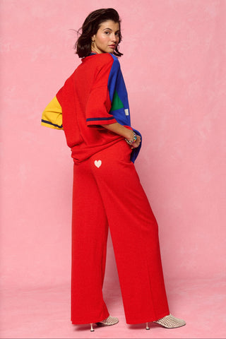 karavan clothing fashion spring summer 26 nai collection kiana knitted trousers red