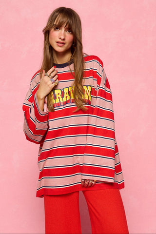 karavan clothing fashion spring summer 26 nai collection madeline longsleeve red bue stripes