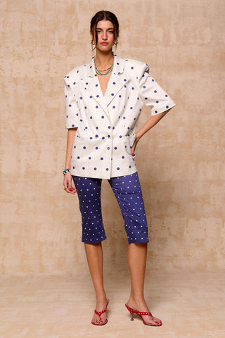 karavan clothing fashion spring summer 26 nai collection kinza capri trousers polka blue