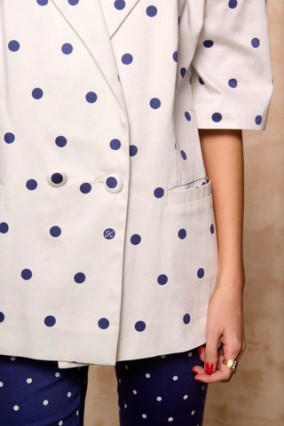 karavan clothing fashion krvn spring summer 26 nai collection kristen blazer polka blue