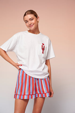 Pyjamas (Blue/Red Stripes)