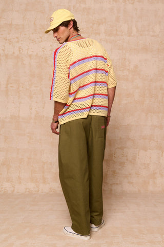 karavan clothing fashion spring summer 26 men nai collection antonio knitted bluuse yellow blue stripes