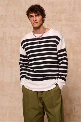 karavan clothing fashion spring summer 26 men nai collection marcello knitted sweater black stripes