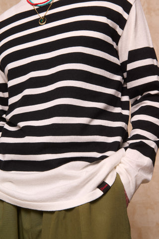 karavan clothing fashion spring summer 26 men nai collection marcello knitted sweater black stripes