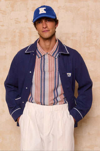 karavan clothing fashion spring summer 26 men nai collection adam polo blue stripes