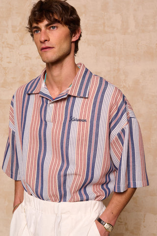 karavan clothing fashion spring summer 26 men nai collection adam polo blue stripes