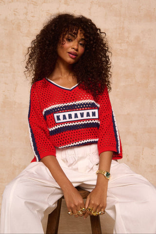 karavan clothing fashion spring summer 26 men nai collection antonio knitted blouse red blue stripes