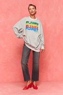 karavan fall winter 26' collection lettery sweater grey