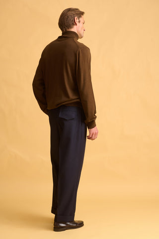 karavan clothing fashion fall winter 25 homecoming men collection emilio knitted sweater brown